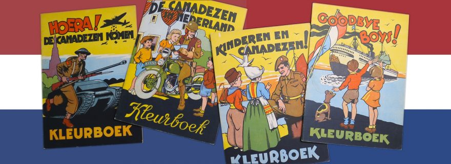 Dutch Children Cheering the Canadian Liberators: Four Dutch colouring books from 1945