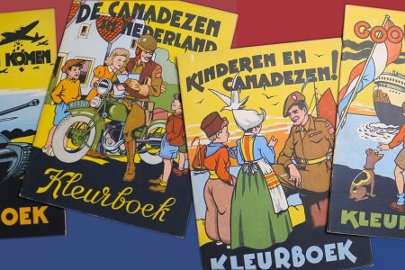 Dutch Children Cheering the Canadian Liberators: Four Dutch colouring books from 1945